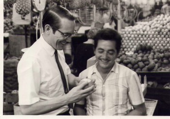 Image of a man who became a friend who had a stall in the Mercado Borbon a quarter block from our building.